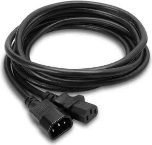 Hosa Technology 1.5' IEC C14 to IEC C13 Power Extension Cord #PWL-401.5