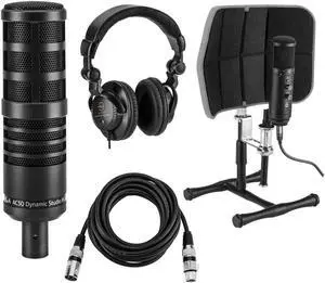 H&A AC50 Cardioid Dynamic Studio Broadcast Microphone with Accessories Kit
