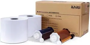 HiTi Ribbon & Paper Case for P750L Printer, 2x 4x6" Rolls, 2000 Prints Yield