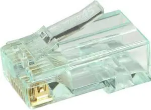 Simply45 Unshielded Pass Thru RJ45 Modular Plugs for Cat6, 50-Pack, Clamshell
