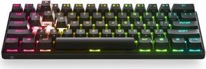 SteelSeries Apex Pro Mini Wireless Mechanical Gaming Keyboard  Worlds Fastest Keyboard  Adjustable Actuation  Compact 60 Form Factor  RGB  PBT Keycaps  Bluetooth 50  24GHz  USBC