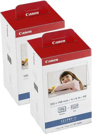 Canon 2 Pack KP-108IN Color Ink And Paper Set #3115B001 2