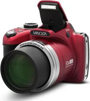 Minolta MN53Z-R 16.0-Megapixel 53x Zoom Bridge Camera (Red)