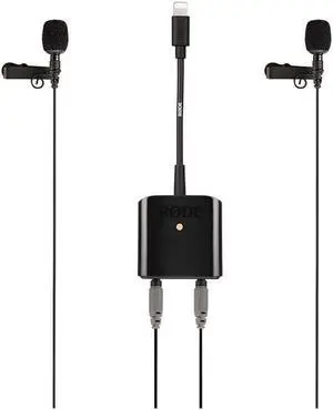 Rode SC6-L Mobile Interview Kit, Includes 2x SmartLav+ Lavalier Microphone for Smartphones, Dual TRRS Input and Headphone Output with AI-Micro Ultra-Compact Dual-Channel USB Type-C Audio Interface