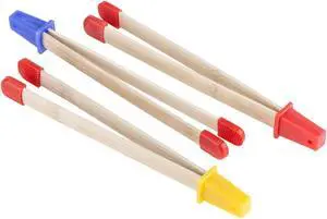 Adorama Bamboo Print Processing Tongs, with Color Coded Rubber Tips - 3 Pack