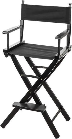 CLAR DC-30 Film Director's Chair (Black Wood with Black Seat & Back) #CL-X-DC30