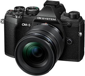 OM SYSTEM OM-5 Mirrorless Camera with M.Zuiko ED 12-45mm f/4.0 PRO Lens, Black