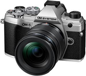 OM SYSTEM OM-5 Mirrorless Camera with M.Zuiko ED 12-45mm f/4.0 PRO Lens, Silver
