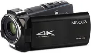 Minolta MN4K100Z 28MP 4K Ultra HD 3.5" Touchscreen Night Vision Camcorder, Black