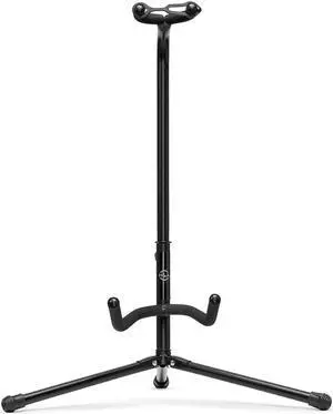 H&A Classic Adjustable Tripod Guitar Stand, Black