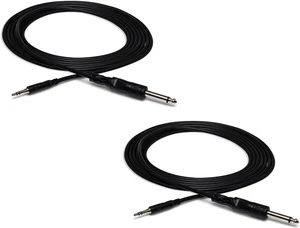 Hosa Technology 2x Stereo Mini Male to 1/4" Mono Male Cable, 5' #CMP-105 2 Hosa Technology 2x Stereo Mini Male to 1/4" Mono Male Cable, 5' #CMP-105 2