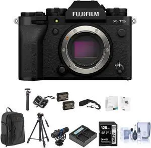 Fujifilm X-T5 Mirrorless Digital Camera Body, Black with Photography Kit
