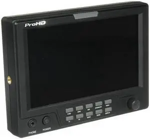 JVC DT-X71HI 7" On-Camera Field Monitor, 1024x600 Resolution, 900:1 Contrast Ratio, 2 SDI Input with 1 Loop-Out, 1 HDMI, RCA L/R Audio Input