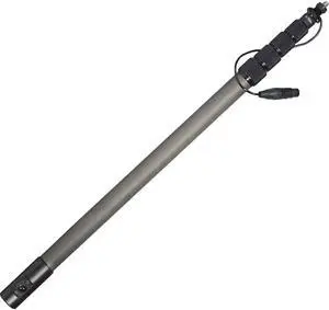 K-Tek 36.8" to 12'.6" 5-Section Carbon Fiber Boom Pole with Coiled Cable, Switchcraft Male XLR, Side Exit
