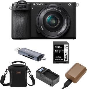 Sony Alpha a6700 Camera w/E PZ 16-50mm f/3.5-5.6 OSS Lens, Battery & 128GB Card