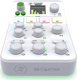 Mackie M Caster Studio Desktop Live Streaming Mixer, White #2053700-00
