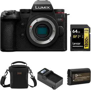 Panasonic Lumix G9 II Mirrorless Camera w/64GB Memory Card, Battery, Charger,Bag