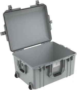 Pelican 1607AirNF Wheeled Hard Case with Liner, No Foam, Silver #016070-0011-180