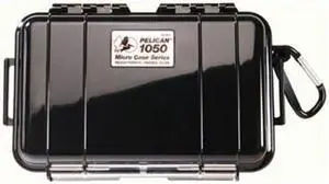 Pelican 1050 Watertight Hard Micro Case with Rubber Liner - Black #1050-025-110