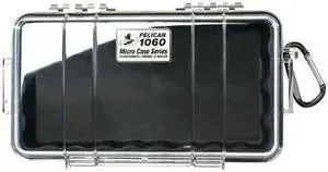Pelican 1060 Watertight Micro Case, Rubber Liner - Clear/Black #1060-025-100