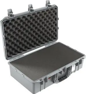 Pelican 1555AirWF Hard Carry Case with Foam Insert and Liner, Silver