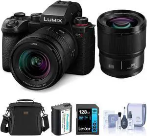 Panasonic Lumix S5 II Camera with 20-60mm and 85mm Lenses, Bundle w/Accessories