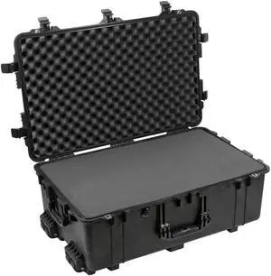 Pelican 1650 Watertight Wheeled Hard Case with Foam Insert - Black