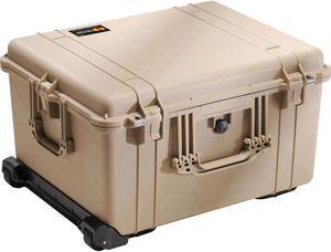 Pelican 1620 Watertight Hard Case with Cubed Foam Interior & Wheels - Desert Tan