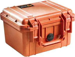 Pelican 1300 Watertight Mini-D Hard Case with Foam Insert - Orange #1300-000-150