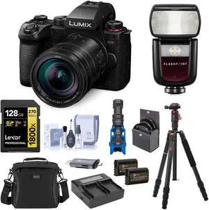 Panasonic Lumix G9 II Mirrorless Camera,12-60mm f/2.8-4 ASPH Lens, Accessory Kit