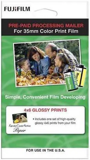 Fujifilm 35mm Slide Film Mailer for 36 Exposure, 5 Pack #01000455
