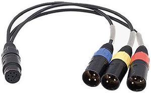 Ambient Recording 10" 7-pin XLR F to 3x 3-pin XLR M Double-MS Breakout Cable