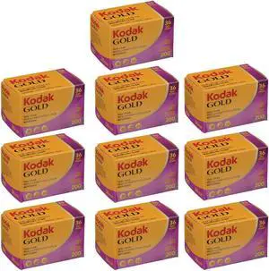 KODAK Kodacolor Gold 200 35mm Color Negative Roll Film,200ISO,36Exposure,10-Pack
