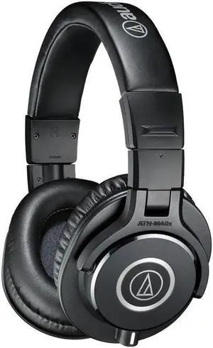 Audio-Technica 6 Pack ATH-M40x Professional Monitor Headphones, Black W/Cloth