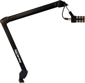 O.C. White Podcast Pro by Accu-Lite Mic Boom w/Table Edge Clamp, XLR Cable,Black