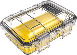 Pelican M40 Waterproof Hard Micro Case, Small, Clear/Yellow #M400-0270-100