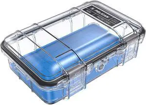 Pelican M50 Waterproof Hard Micro Case, Medium, Clear/Blue #M500-0260-100