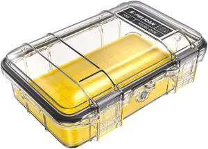 Pelican M50 Waterproof Hard Micro Case, Medium, Clear/Yellow #M500-0270-100