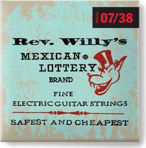 Dunlop Billy Gibbons Custom Rev Willy's Nickel Strings, 07-38, Set of 6 Strings