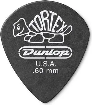 Dunlop Tortex Jazz III Guitar Picks, .60mm Gauge, Pitch Black, 72-Pack #482R060