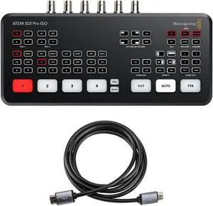 Blackmagic Design ATEM SDI Pro ISO Live Production Switcher, w/6' HDMI 2.0 Cable