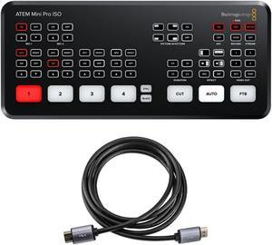 Blackmagic Design ATEM Mini Pro ISO HDMI Live Stream Switcher w6 HDMI Cable
