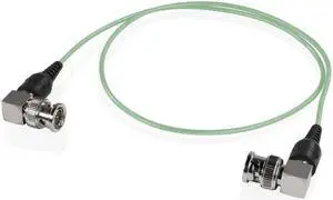 Shape 24" Skinny 90-Degree BNC Cable, Green #SKI24G