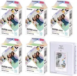 Fujifilm Instax Mini Mermaid Tail Film, 50 Exposures + Slinger Photo Album