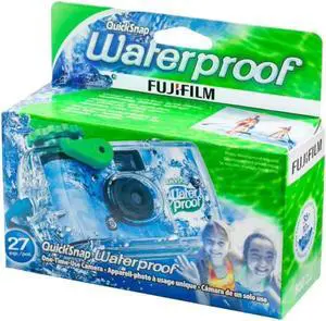 Fujifilm 2-PACK QuickSnap 800 Waterproof 35mm One-Time-Use Disposable Camera, 27 Exposures with Panasonic Floating Camera Strap