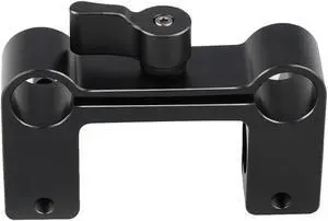 CAMVATE 15mm Rod Offset Railblock 90 Degree DSLR Support Set with Black Knob