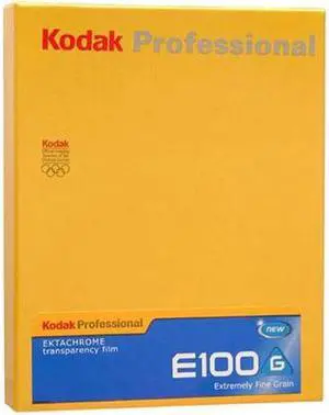 Kodak 8960312 E100G Color Slide Film, 4x5in, 10