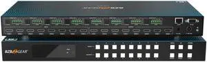 BZB GEAR BG-8K-88MA 8x8 8K 48Gbps HDMI 2.1 Matrix Switcher with Scaler
