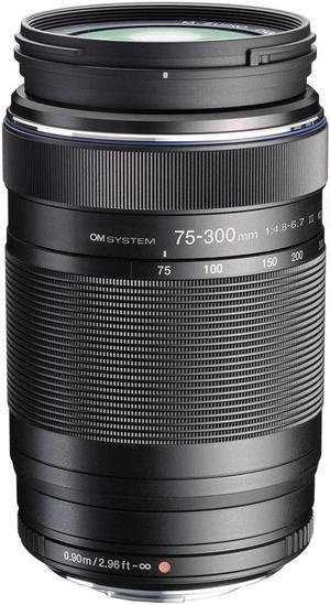OM System M.Zuiko Digital - 75 mm to 300 mm - f/6.7 - f/4.8 - Super Telephoto Varifocal Lens