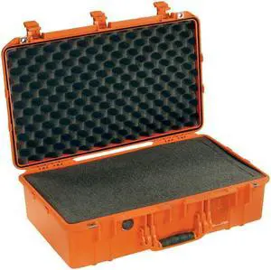 Pelican 1555 Air Carry-On Case with Pick-N-Pluck Foam, Orange #015550-0001-150